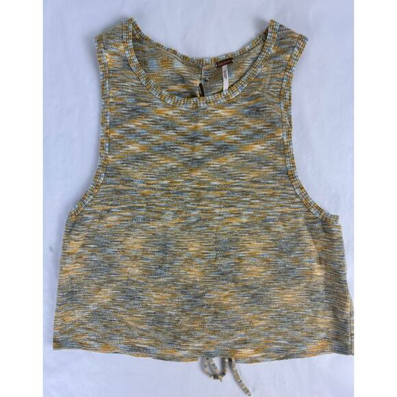 Free People Best of Us Knit Tank Top Warm Sky Tan Medium Boho Minimalist Neutral - Picture 3 of 9